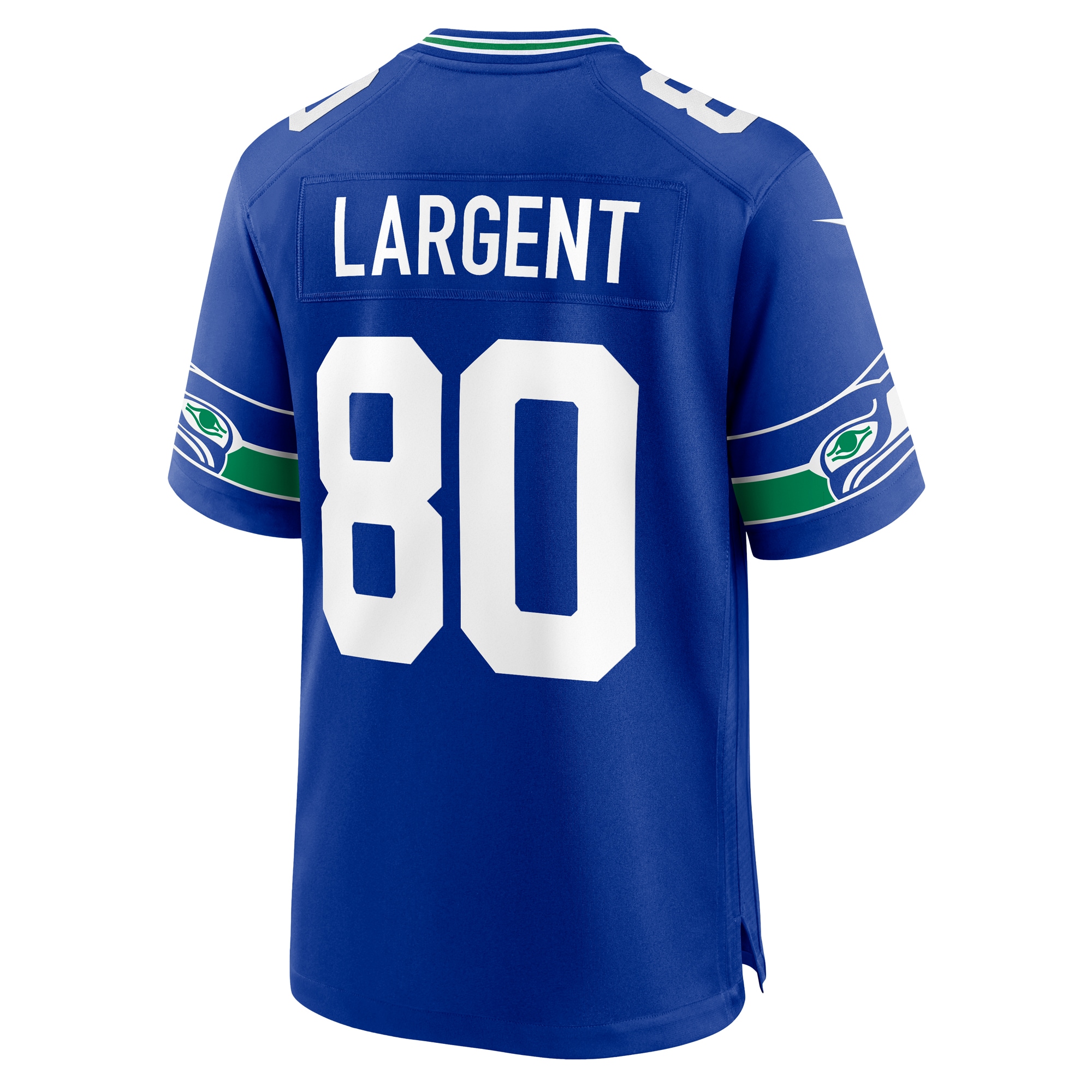 Men's Seattle Seahawks Steve Largent Royal Throwback Retired Player Game Jersey