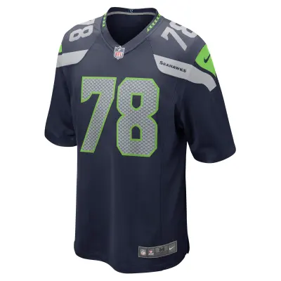 Men's Seattle Seahawks Stone Forsythe College Navy Game Jersey 02