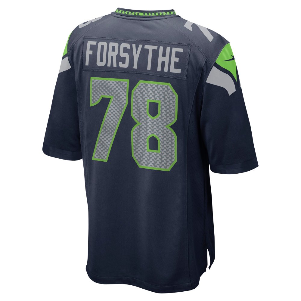 Men's Seattle Seahawks Stone Forsythe College Navy Game Jersey
