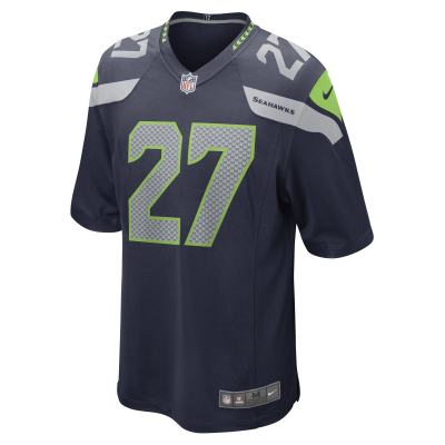 Men's Seattle Seahawks Tariq Woolen College Navy Game Player Jersey 02