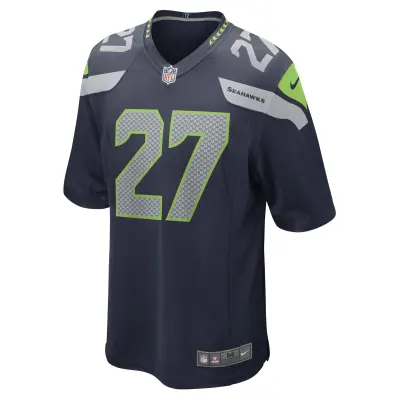 Men's Seattle Seahawks Tariq Woolen College Navy Game Player Jersey 02