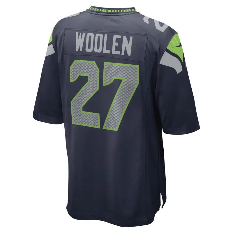 Men's Seattle Seahawks Tariq Woolen College Navy Game Player Jersey