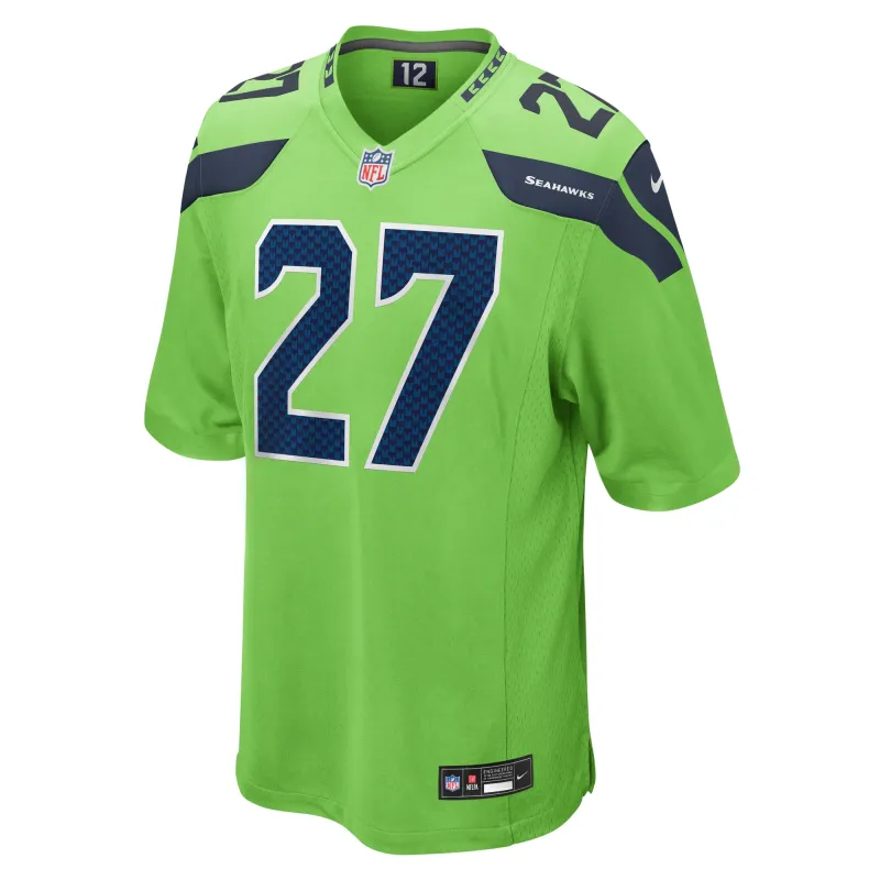 Men's Seattle Seahawks Tariq Woolen Neon Green Game Jersey