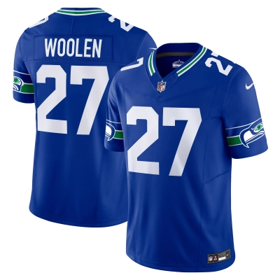 Men's Seattle Seahawks Tariq Woolen Royal Alternate Vapor F.U.S.E. Limited Jersey 01