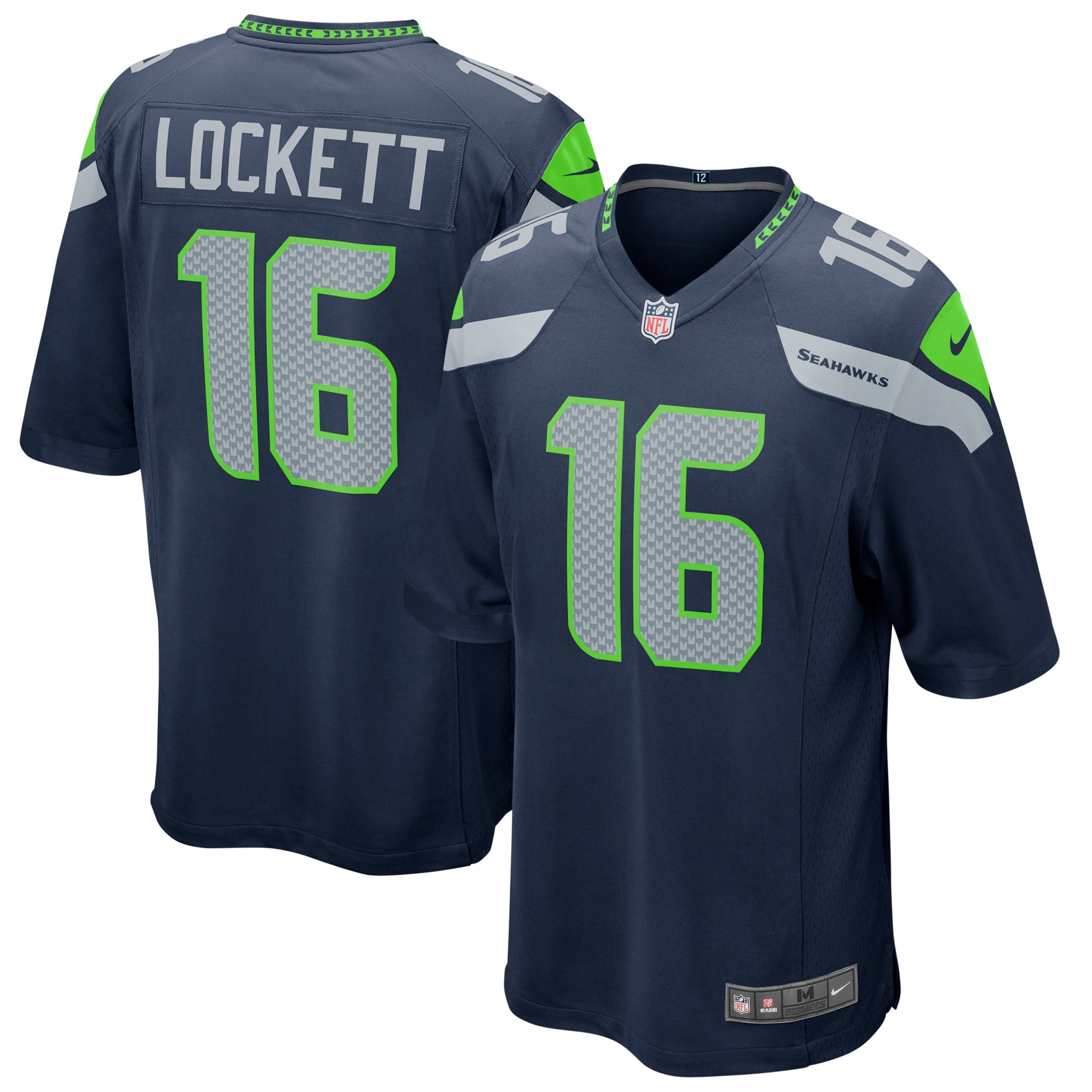 Men's Seattle Seahawks Tyler Lockett College Navy Game Jersey