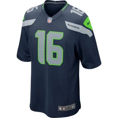 Men's Seattle Seahawks Tyler Lockett College Navy Game Jersey 02