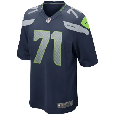 Men's Seattle Seahawks Walter Jones College Navy Game Retired Player Jersey 02