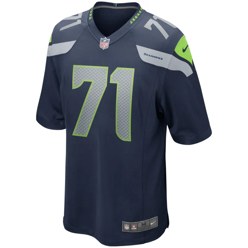 Men's Seattle Seahawks Walter Jones College Navy Game Retired Player Jersey