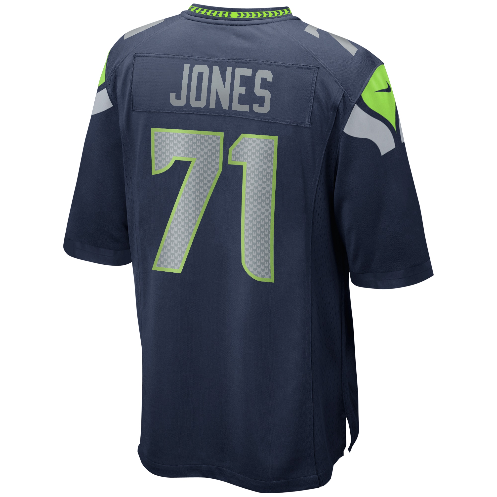 Men's Seattle Seahawks Walter Jones College Navy Game Retired Player Jersey