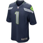 Men's Seattle Seahawks Warren Moon College Navy Game Retired Player Jersey