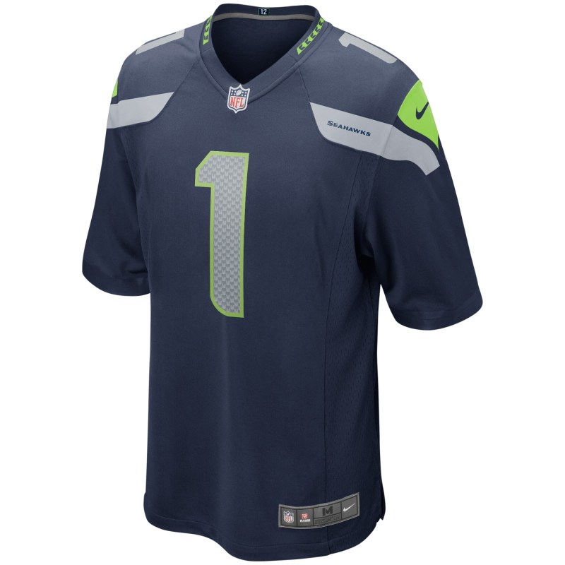 Men's Seattle Seahawks Warren Moon College Navy Game Retired Player Jersey