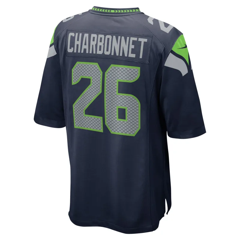 Men's Seattle Seahawks Zach Charbonnet College Navy Game Jersey