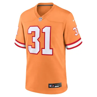 Men's Tampa Bay Buccaneers Antoine Winfield Jr. Orange Throwback Game Jersey 02