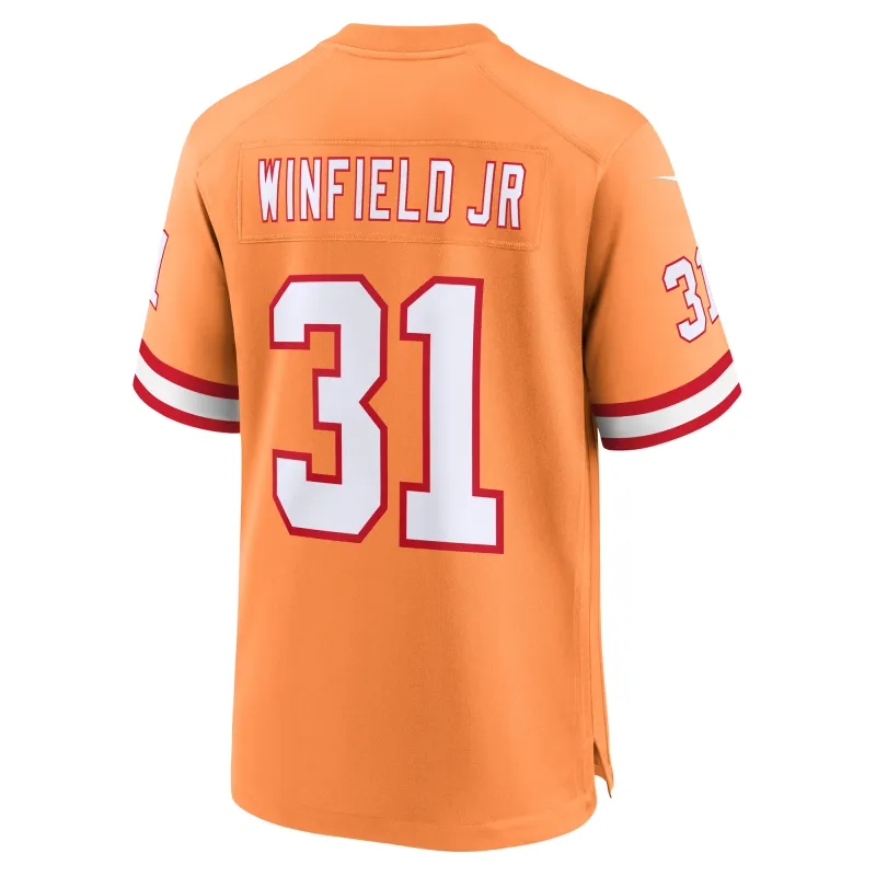 Men's Tampa Bay Buccaneers Antoine Winfield Jr. Orange Throwback Game Jersey