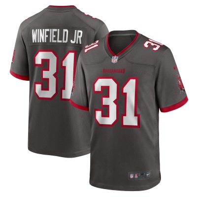 Men's Tampa Bay Buccaneers Antoine Winfield Jr. Pewter Game Jersey 01