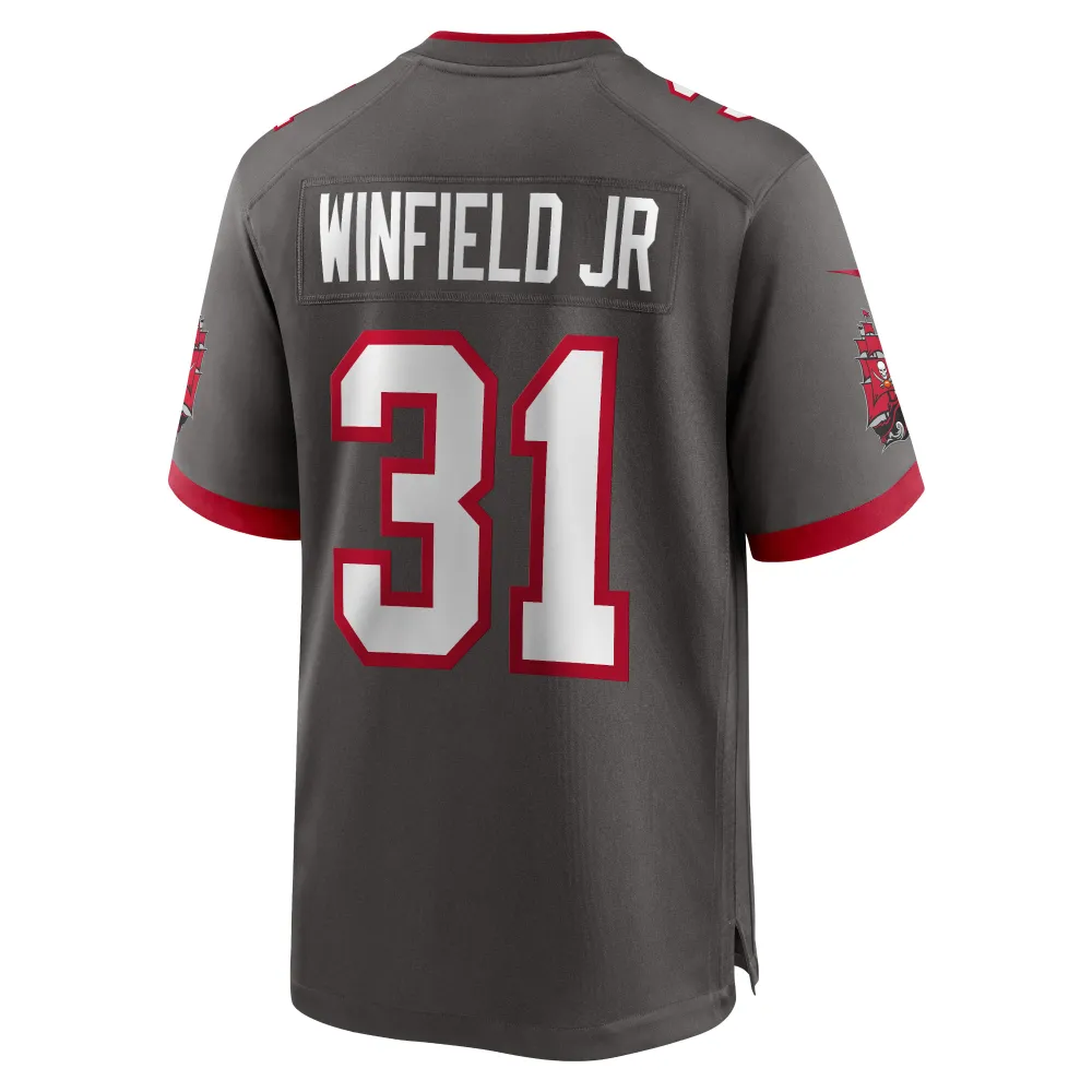 Men's Tampa Bay Buccaneers Antoine Winfield Jr. Pewter Game Jersey