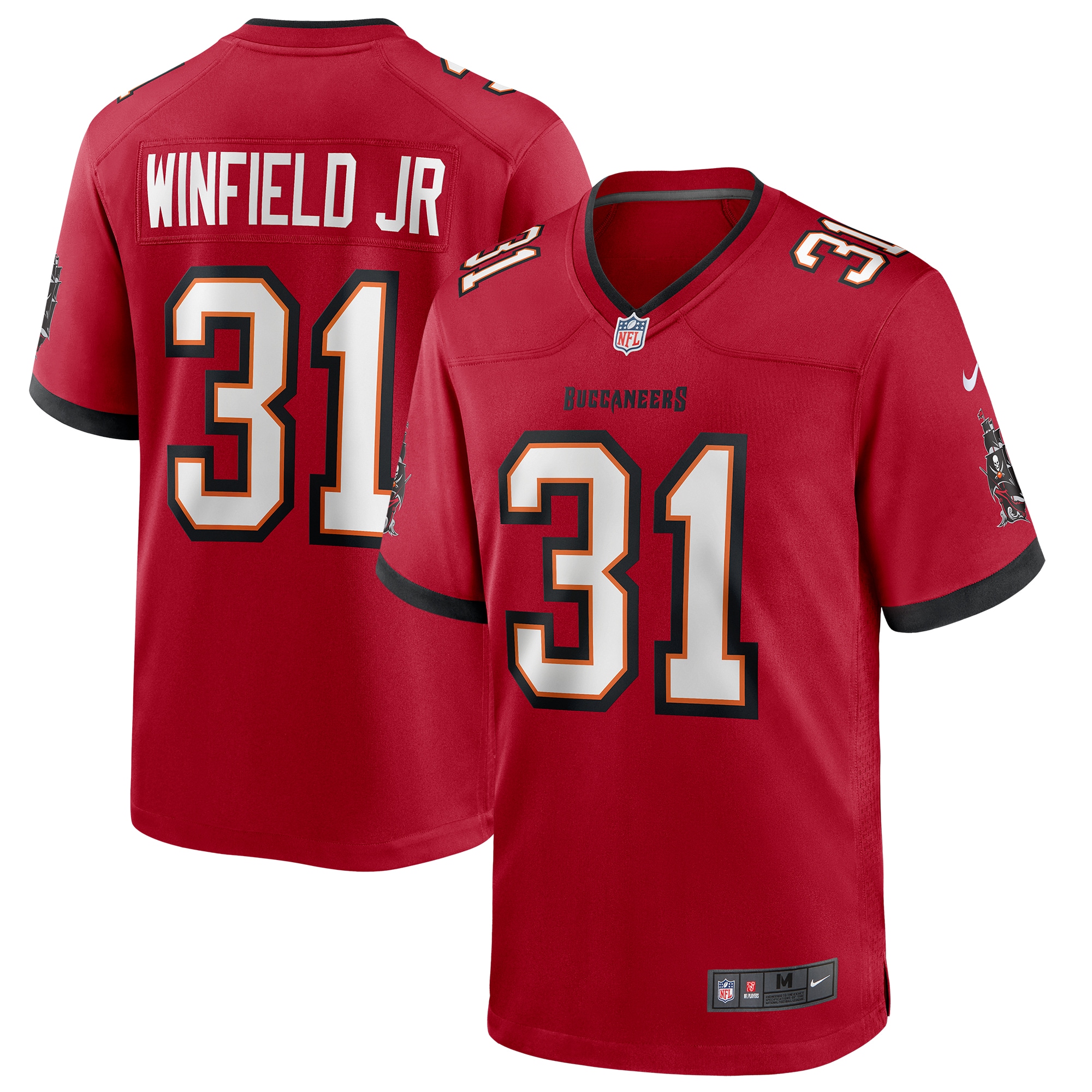 Men's Tampa Bay Buccaneers Antoine Winfield Jr. Red Game Jersey
