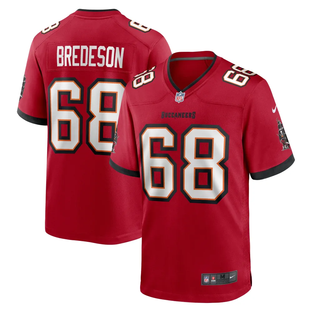 Men's Tampa Bay Buccaneers Ben Bredeson  Red Game Jersey