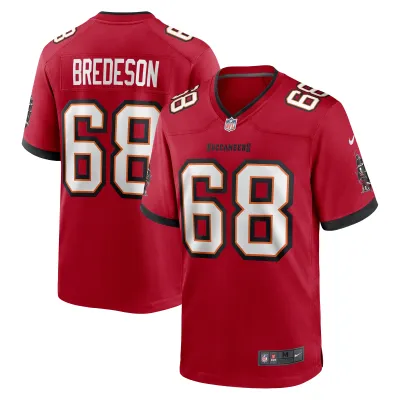 Men's Tampa Bay Buccaneers Ben Bredeson  Red Game Jersey 01