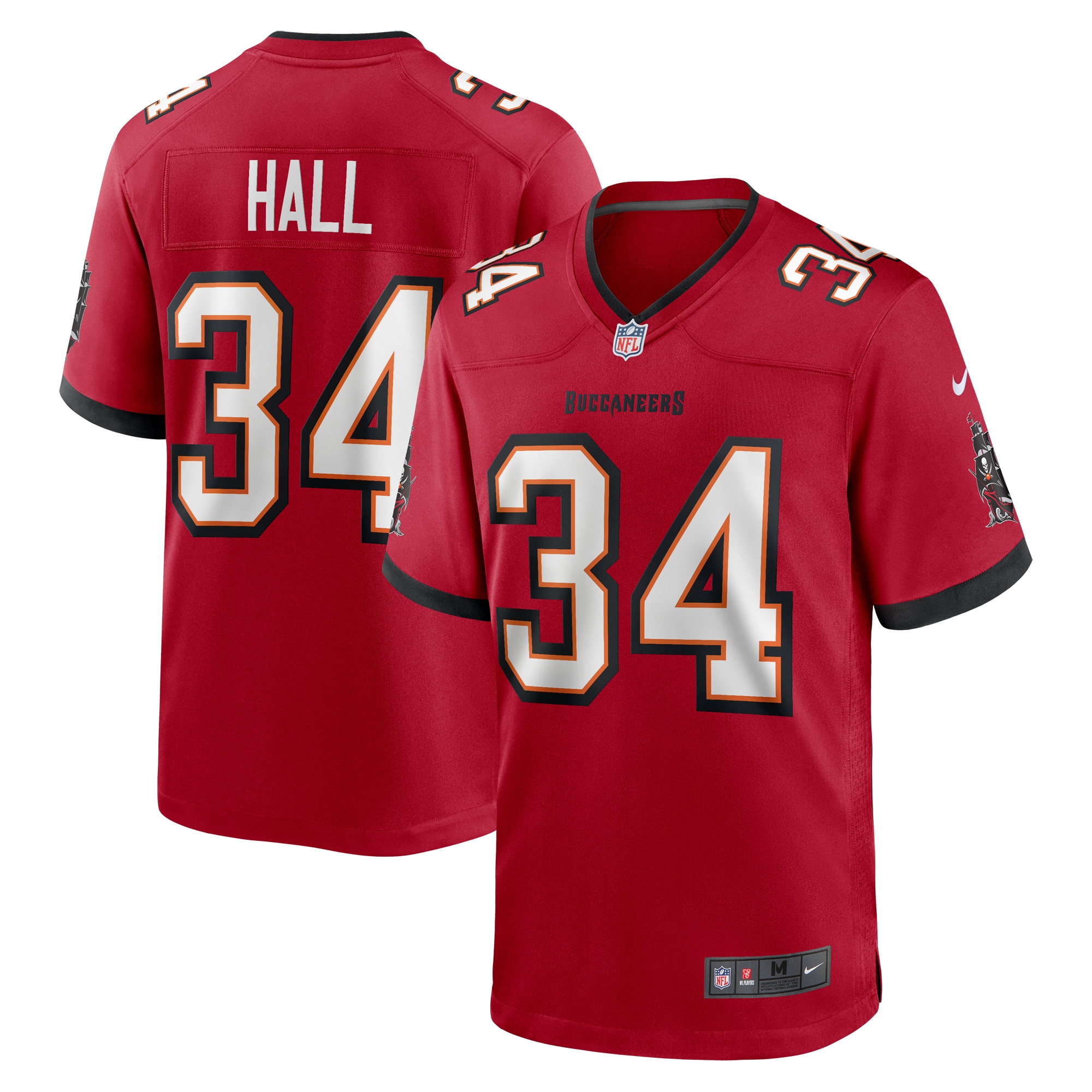 Men's Tampa Bay Buccaneers Bryce Hall  Red Team Game Jersey
