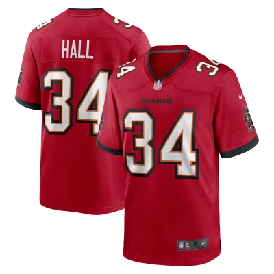 Men's Tampa Bay Buccaneers Bryce Hall  Red Team Game Jersey 01