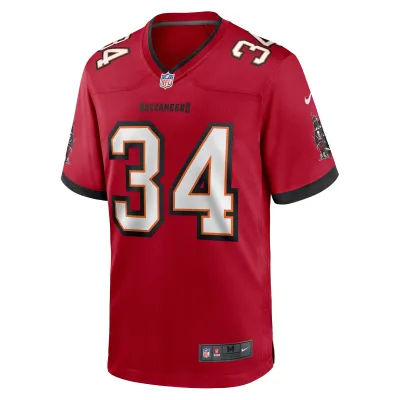 Men's Tampa Bay Buccaneers Bryce Hall  Red Team Game Jersey 02