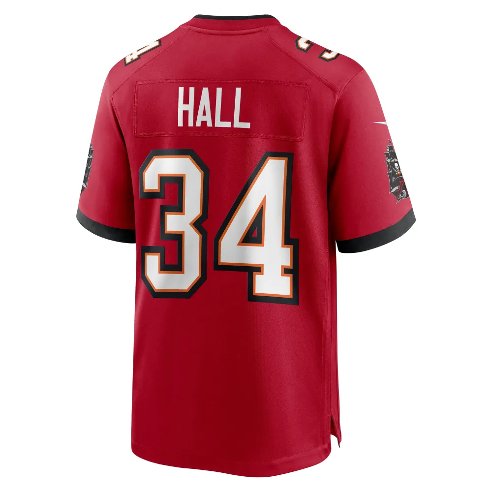Men's Tampa Bay Buccaneers Bryce Hall  Red Team Game Jersey