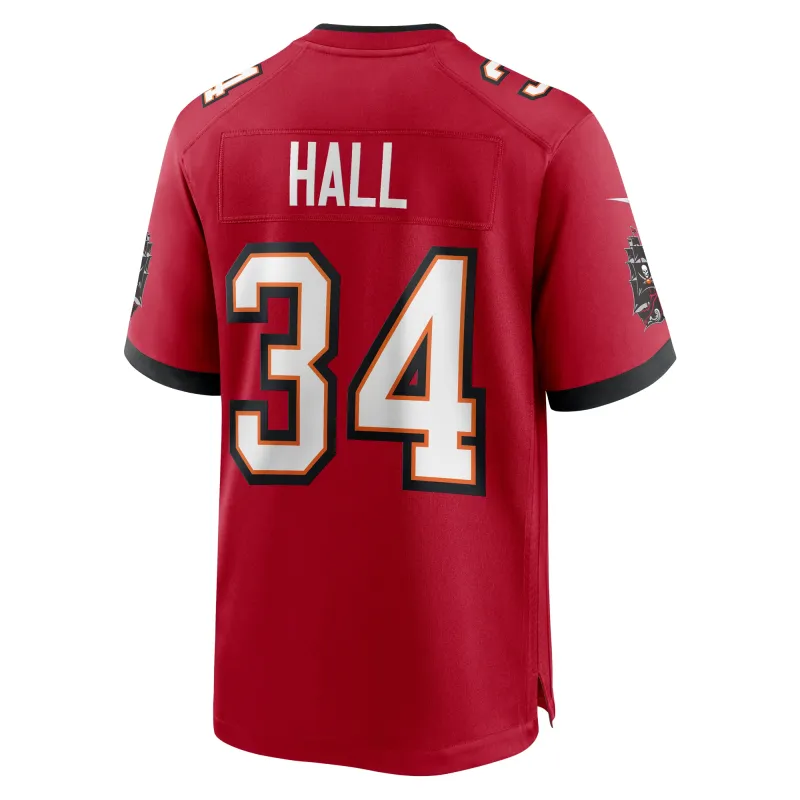 Men's Tampa Bay Buccaneers Bryce Hall  Red Team Game Jersey