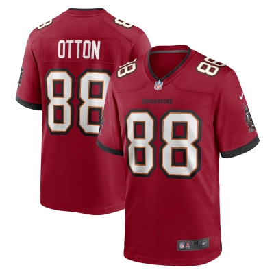 Men's Tampa Bay Buccaneers Cade Otton Red Game Player Jersey 01