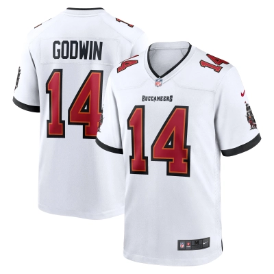 Men's Tampa Bay Buccaneers Chris Godwin  White White Game Jersey 01