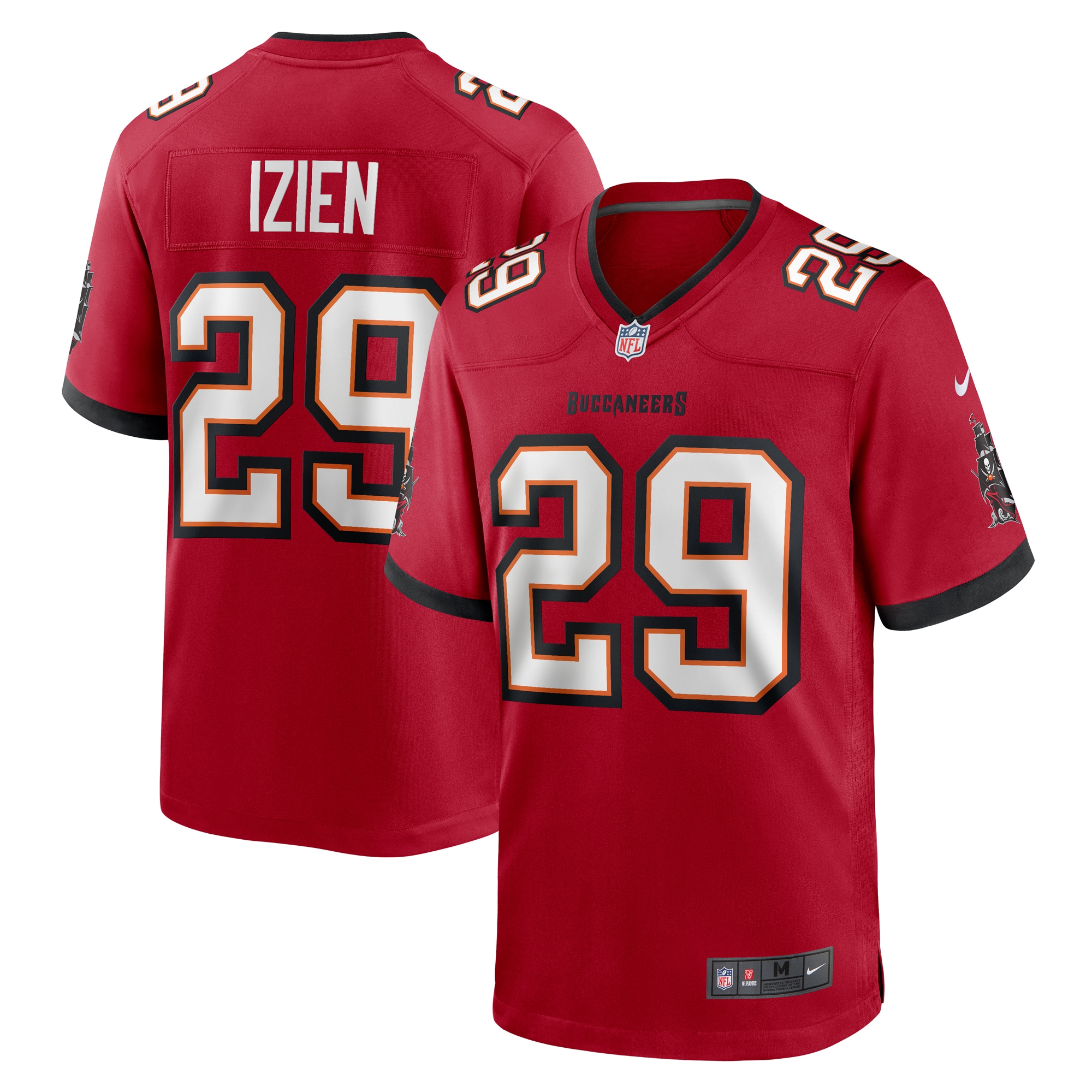 Men's Tampa Bay Buccaneers Christian Izien  Red Game Jersey