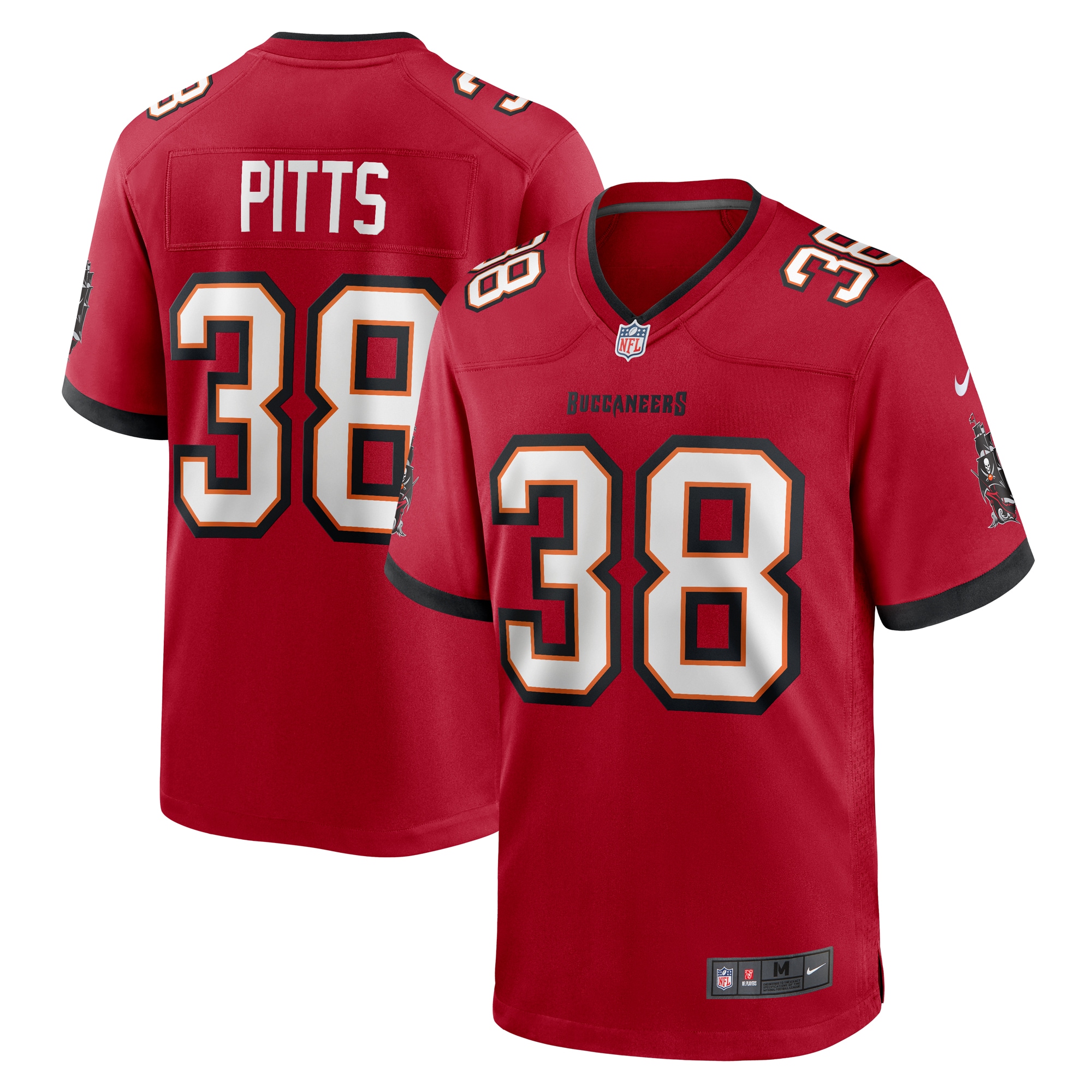 Men's Tampa Bay Buccaneers Derrek Pitts  Red Game Jersey