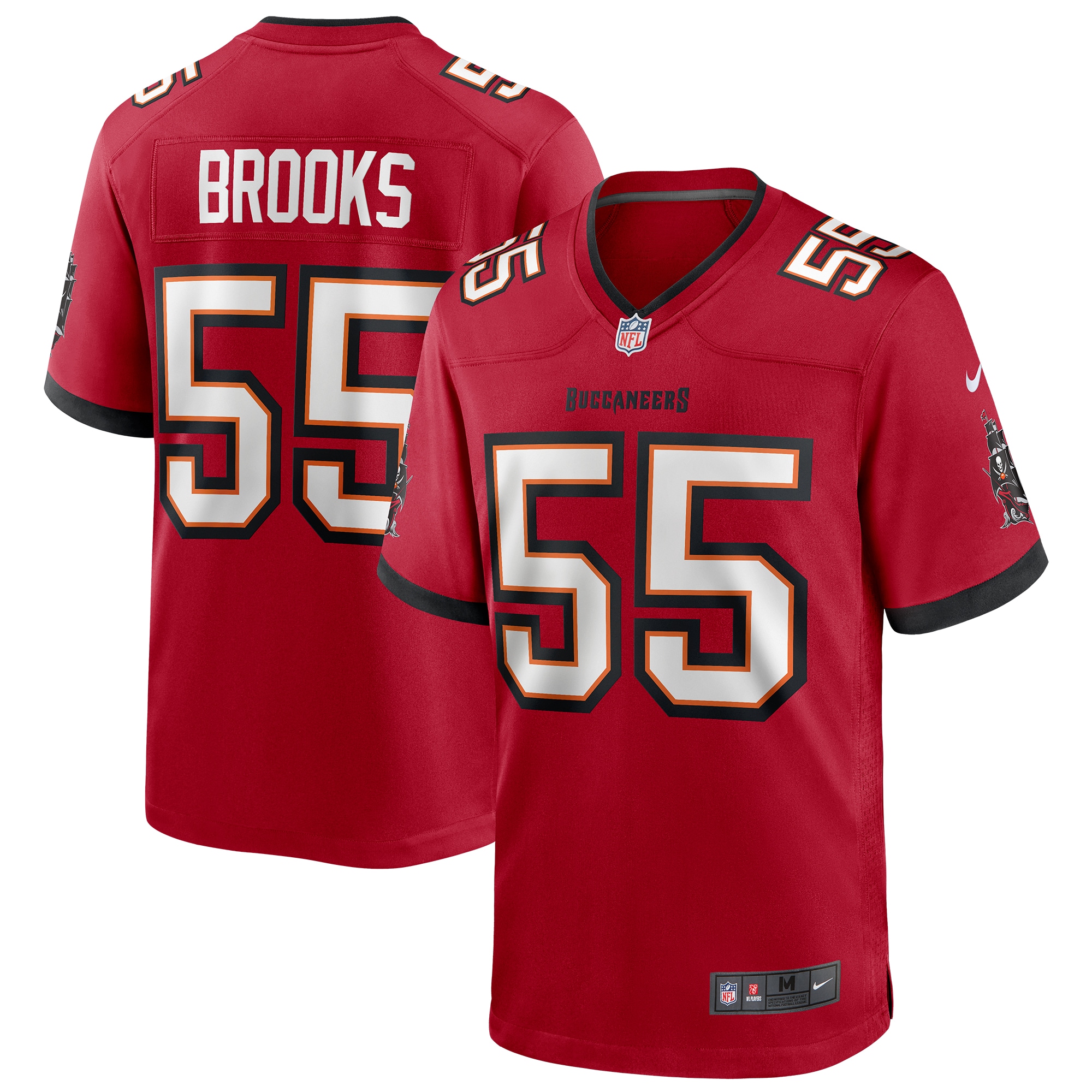Men's Tampa Bay Buccaneers Derrick Brooks Red Game Retired Player Jersey