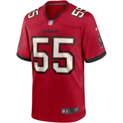 Men's Tampa Bay Buccaneers Derrick Brooks Red Game Retired Player Jersey 02