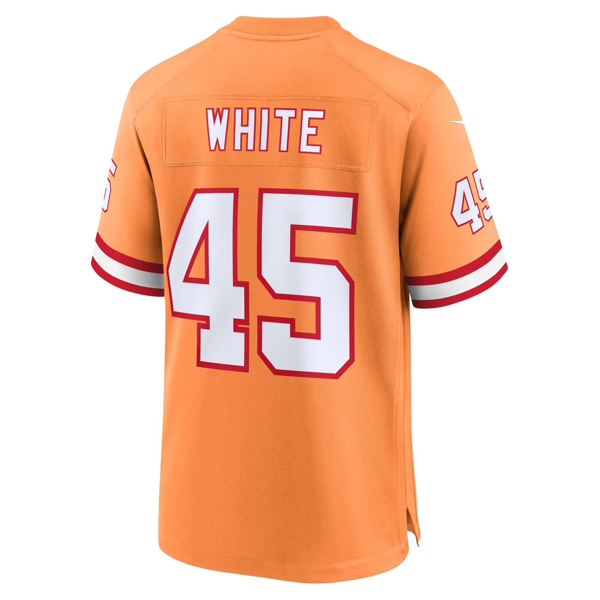 Men's Tampa Bay Buccaneers Devin White Orange Throwback Game Jersey