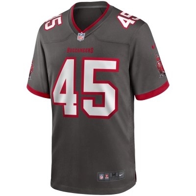 Men's Tampa Bay Buccaneers Devin White Pewter Game Jersey 02