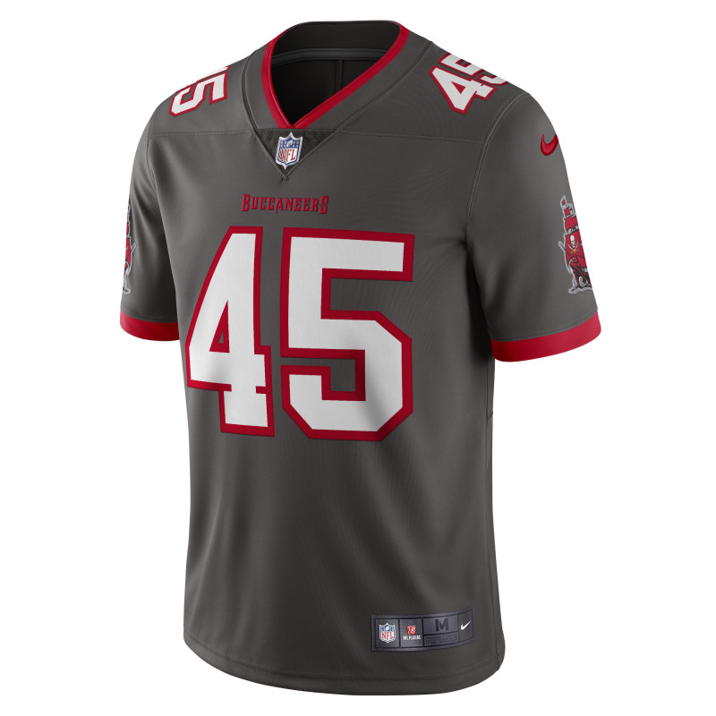 Men's Tampa Bay Buccaneers Devin White Pewter Vapor Limited Jersey