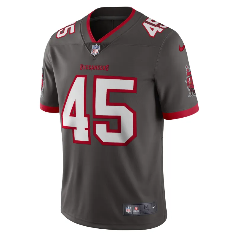 Men's Tampa Bay Buccaneers Devin White Pewter Vapor Limited Jersey