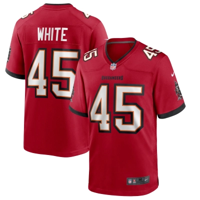 Men's Tampa Bay Buccaneers Devin White Red Game Player Jersey 01