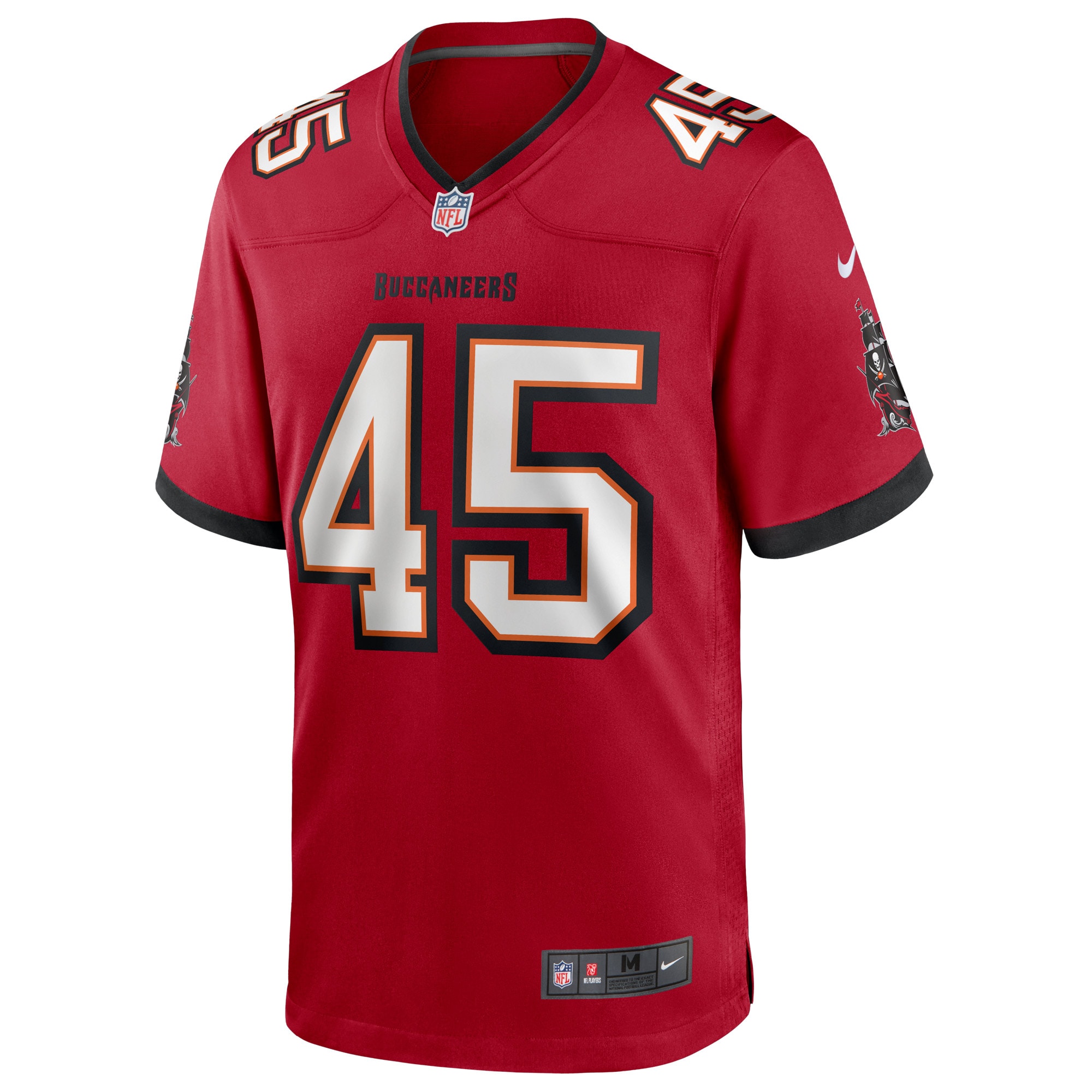 Men's Tampa Bay Buccaneers Devin White Red Game Player Jersey