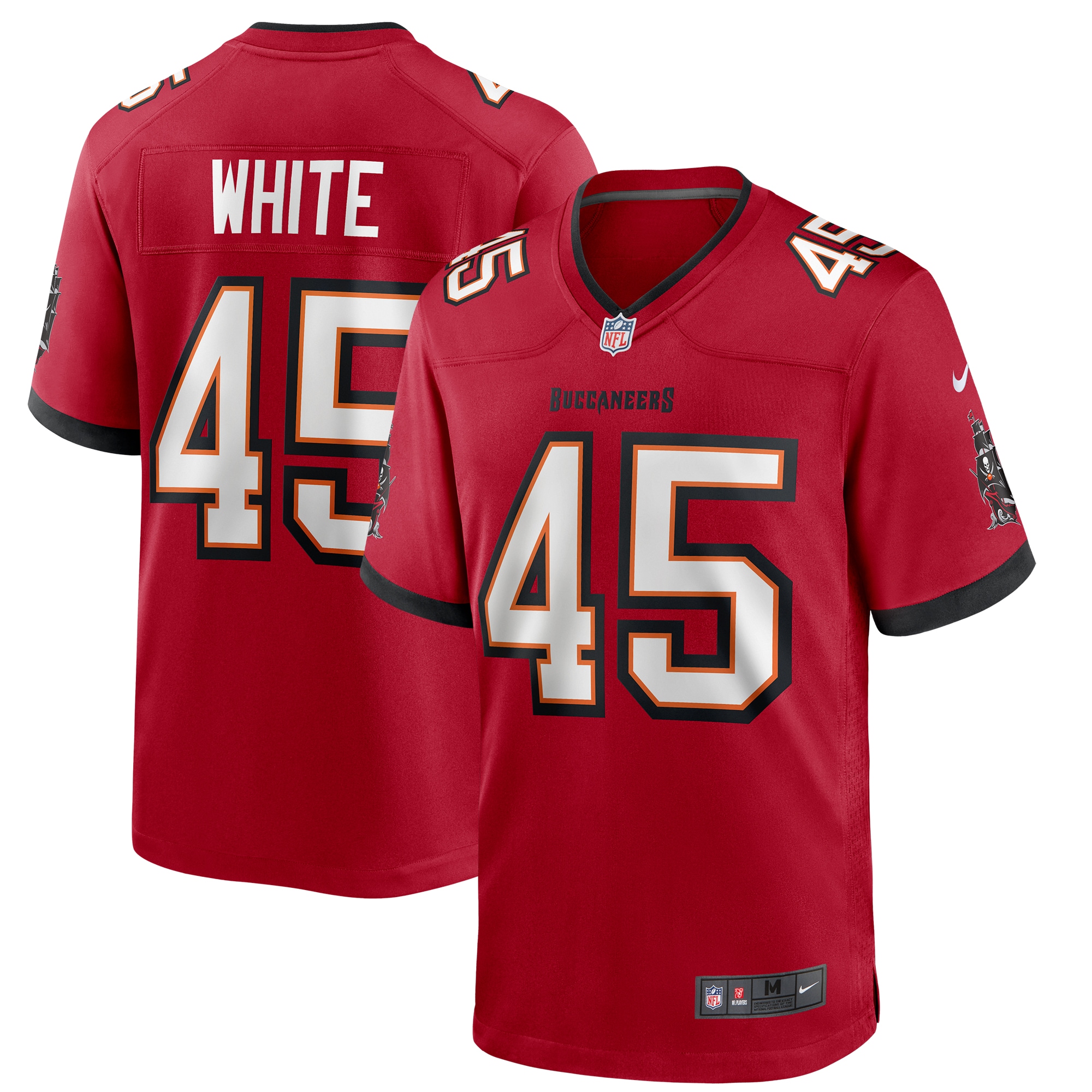 Men's Tampa Bay Buccaneers Devin White Red Player Game Jersey