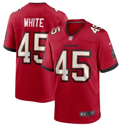 Men's Tampa Bay Buccaneers Devin White Red Player Game Jersey 01