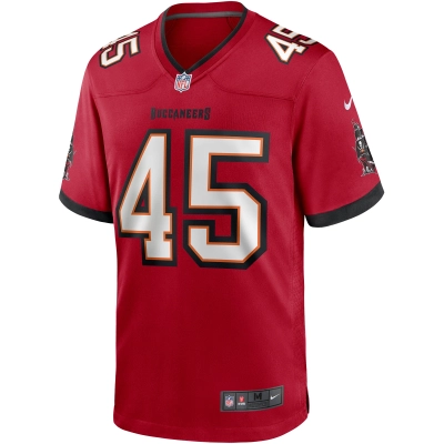 Men's Tampa Bay Buccaneers Devin White Red Player Game Jersey 02