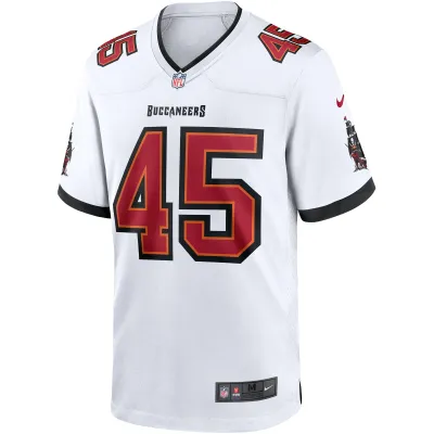 Men's Tampa Bay Buccaneers Devin White White Game Jersey 02
