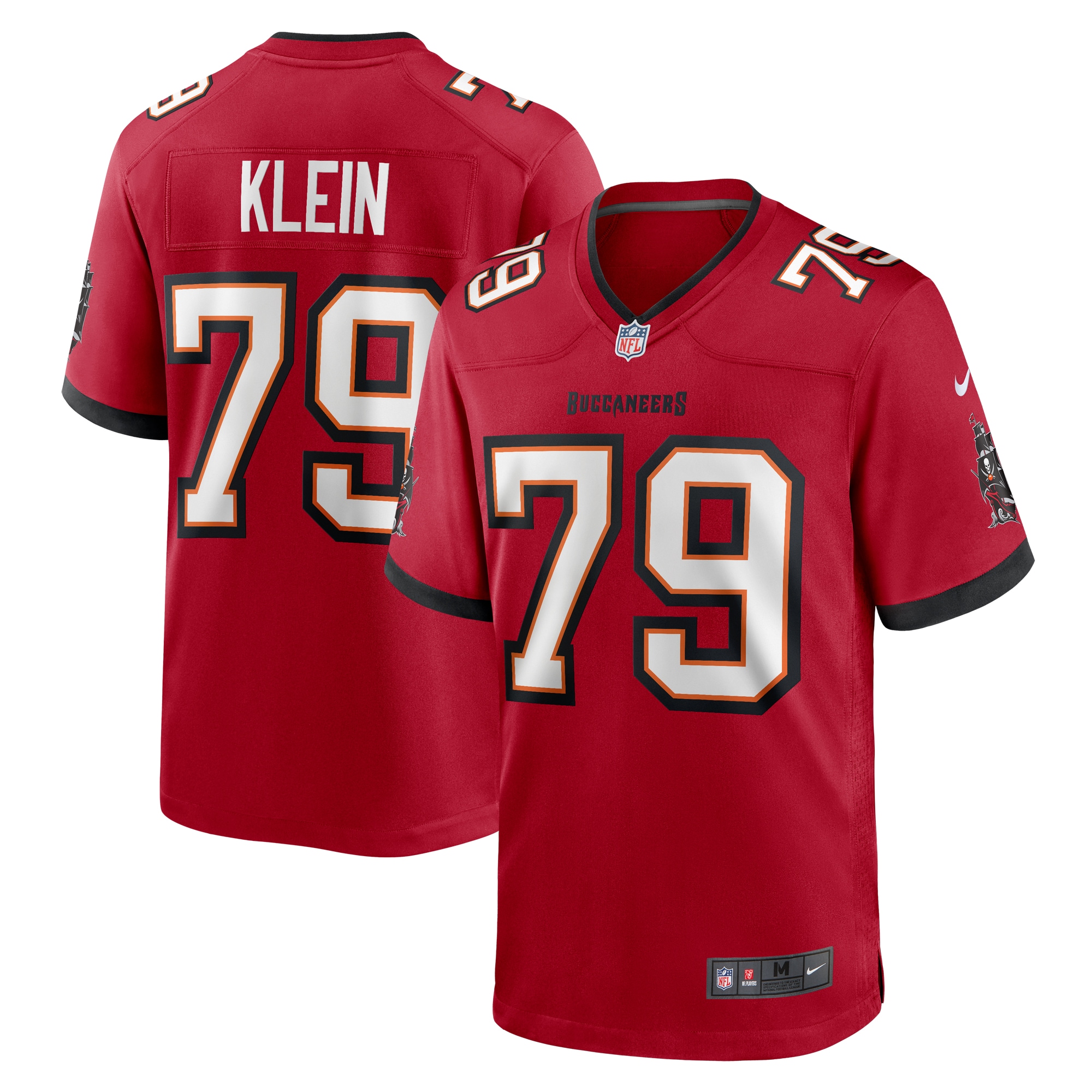 Men's Tampa Bay Buccaneers Elijah Klein  Red Game Jersey