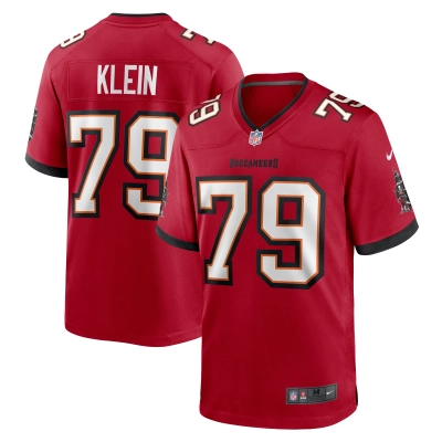Men's Tampa Bay Buccaneers Elijah Klein  Red Game Jersey 01