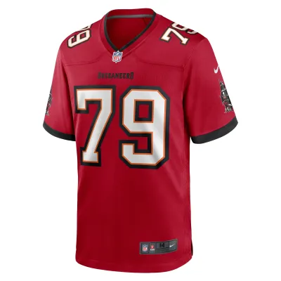 Men's Tampa Bay Buccaneers Elijah Klein  Red Game Jersey 02