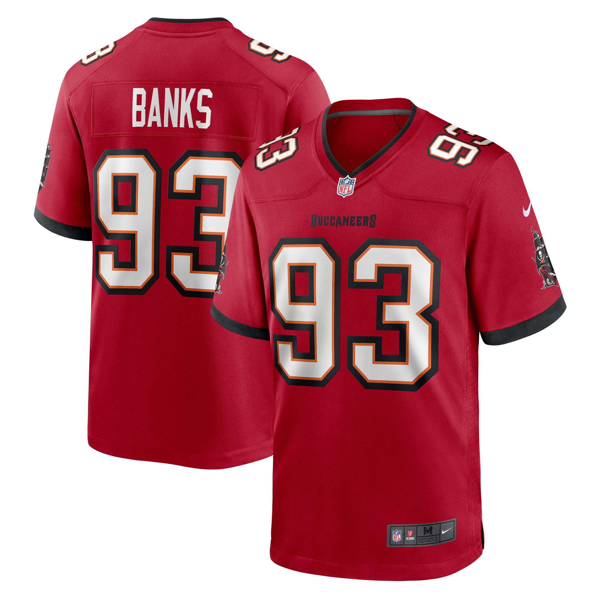 Men's Tampa Bay Buccaneers Eric Banks  Red Game Jersey