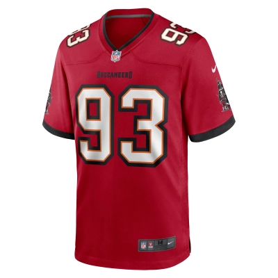 Men's Tampa Bay Buccaneers Eric Banks  Red Game Jersey 02