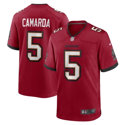 Men's Tampa Bay Buccaneers Jake Camarda Red Game Player Jersey 01